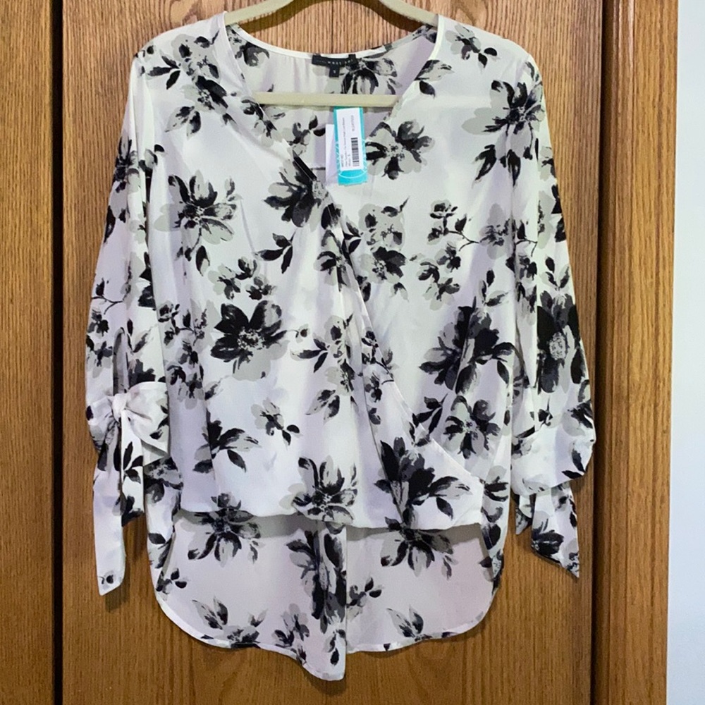 West Kei | Size S | Black, Gray, White | Tie Sleeves